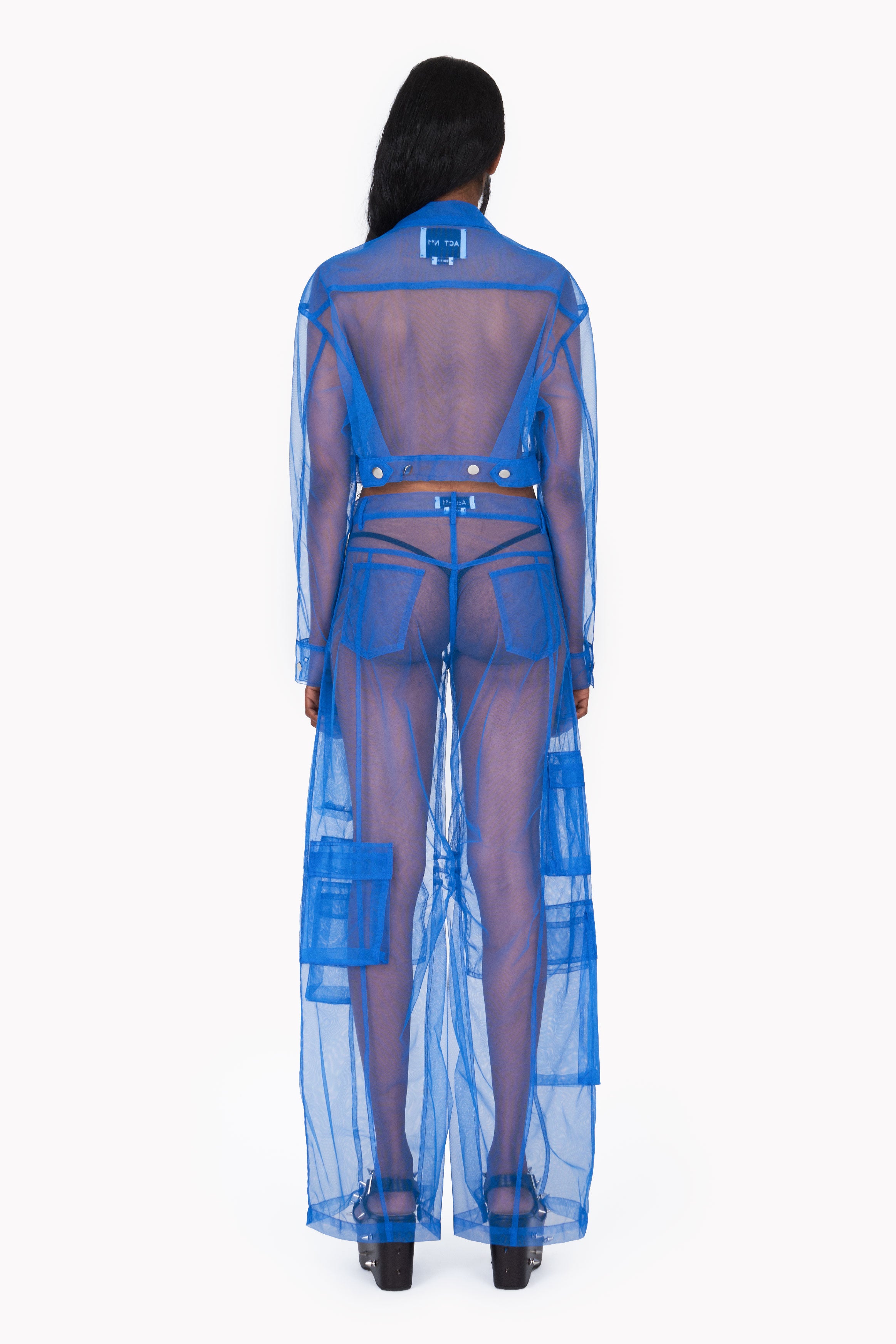 CROPPED TULLE WORK JACKET – ACT STUDIO SRL