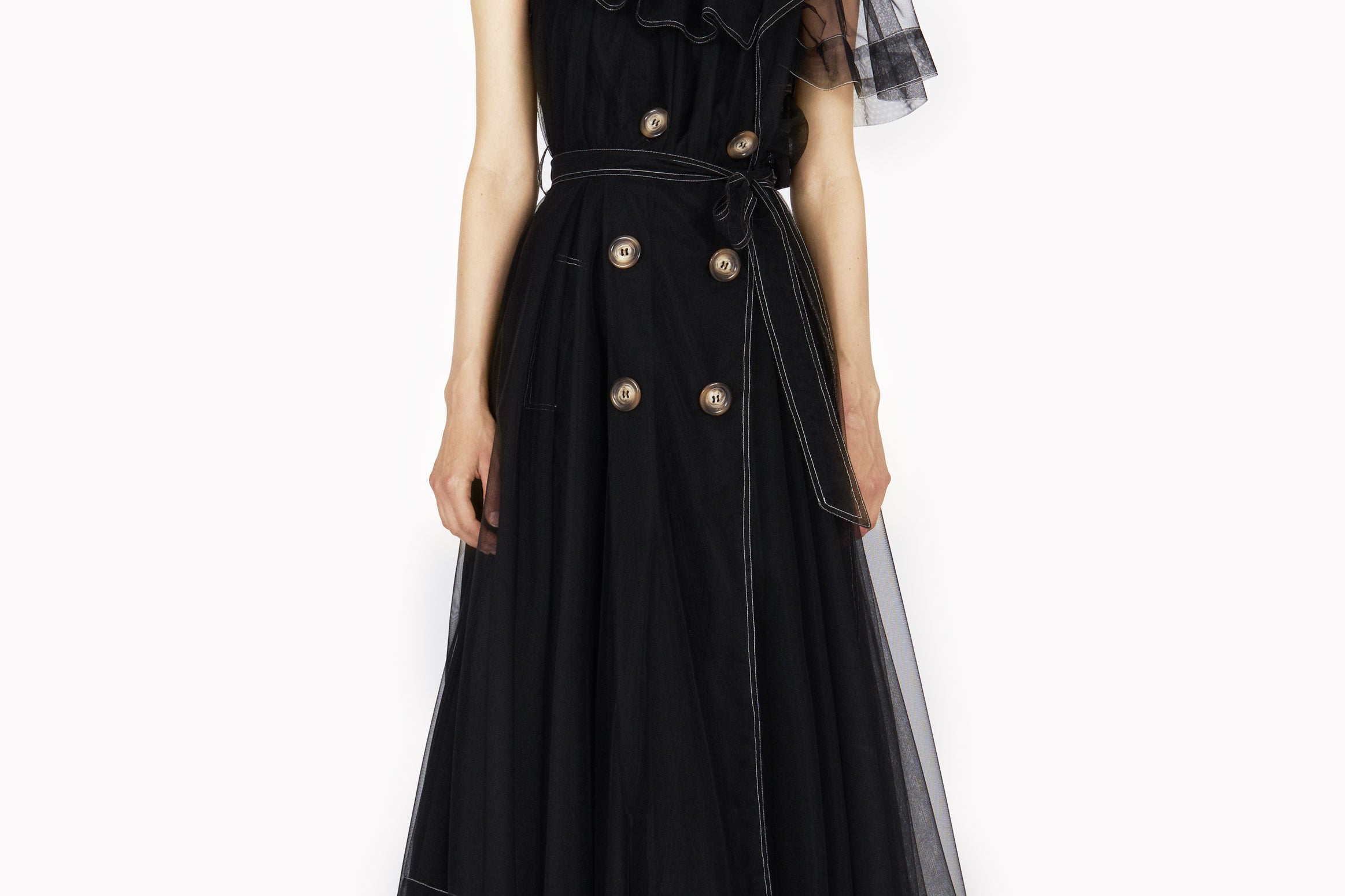 black one shoulder tulle dress Milla Women's One-Shoulder Cocktail Tulle Dress