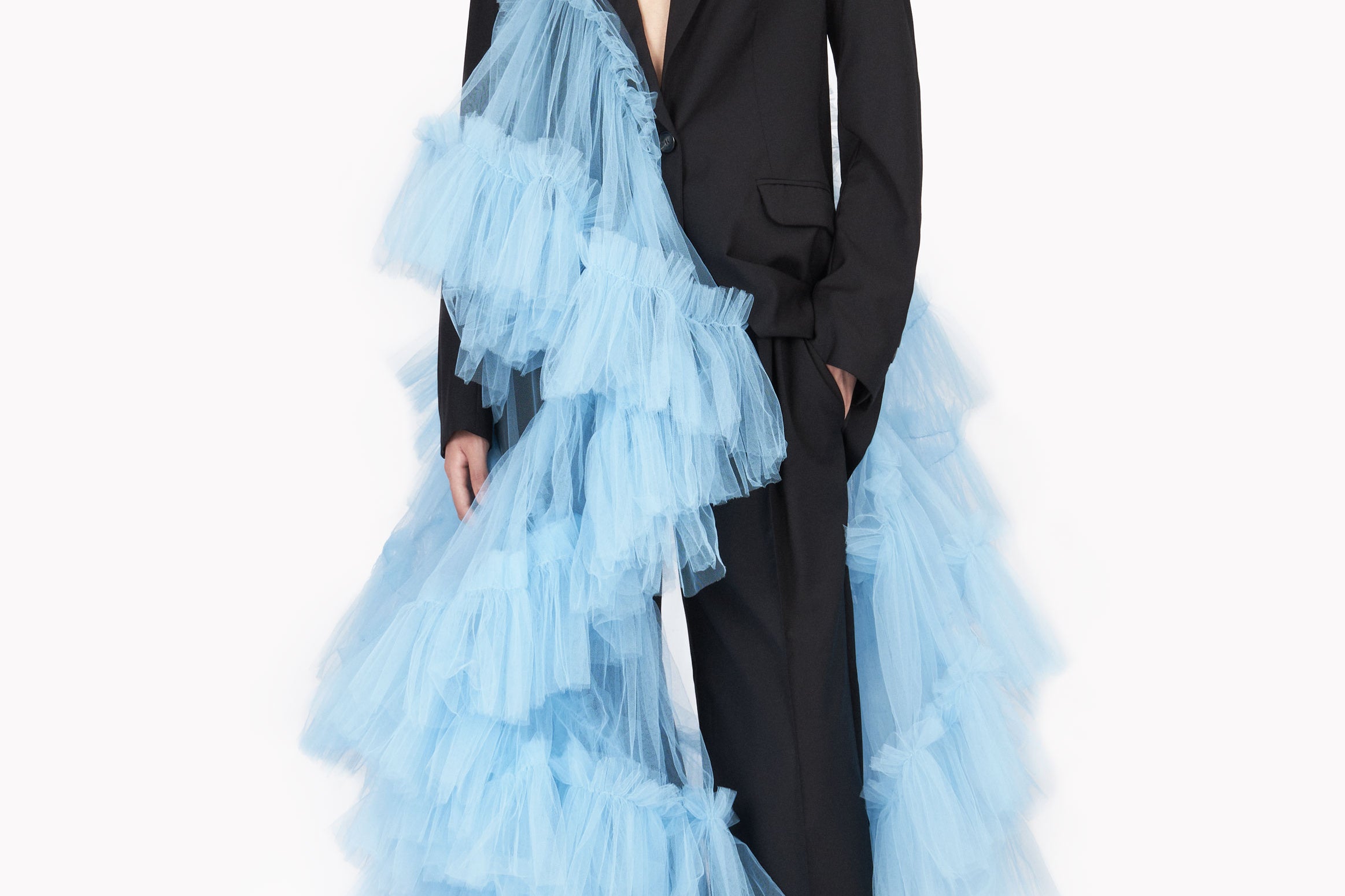 Full Ruffles Jacket SKY BLUE RUFFLES JACKET – ACT N°1