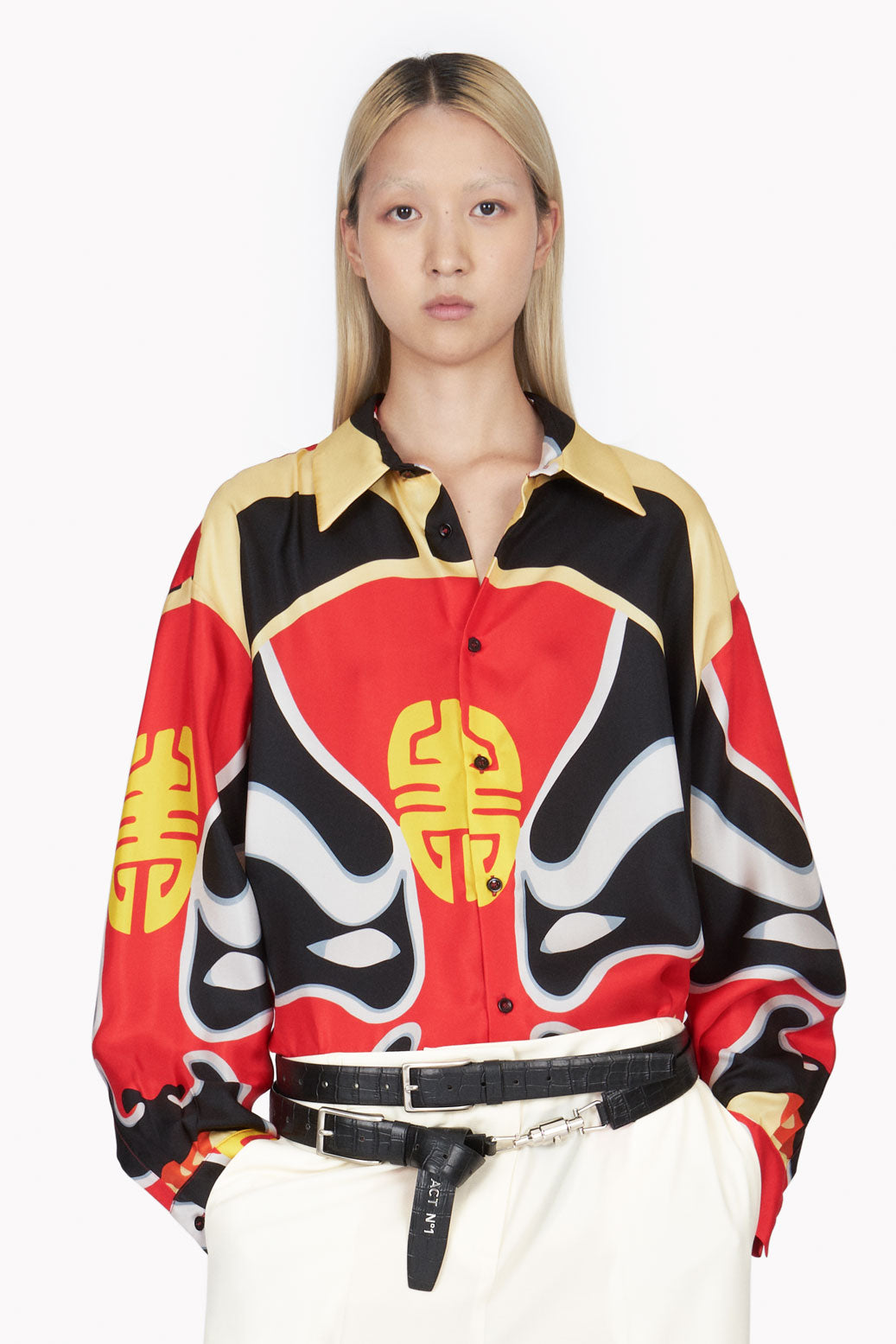 RUBY MASK PRINTED SILK SHIRT – ACT STUDIO SRL